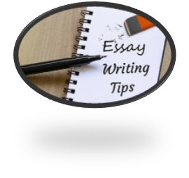 Photo of a notebook with pen and USB stick with a note written on a white page of the notebook saying Essay Writing Tips